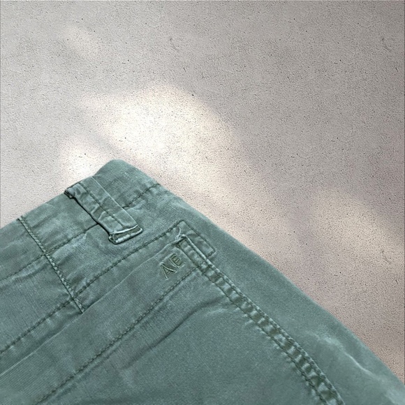 American Eagle Outfitters Green Super High Rise Wide Leg Baggy Pants - Picture 6 of 8